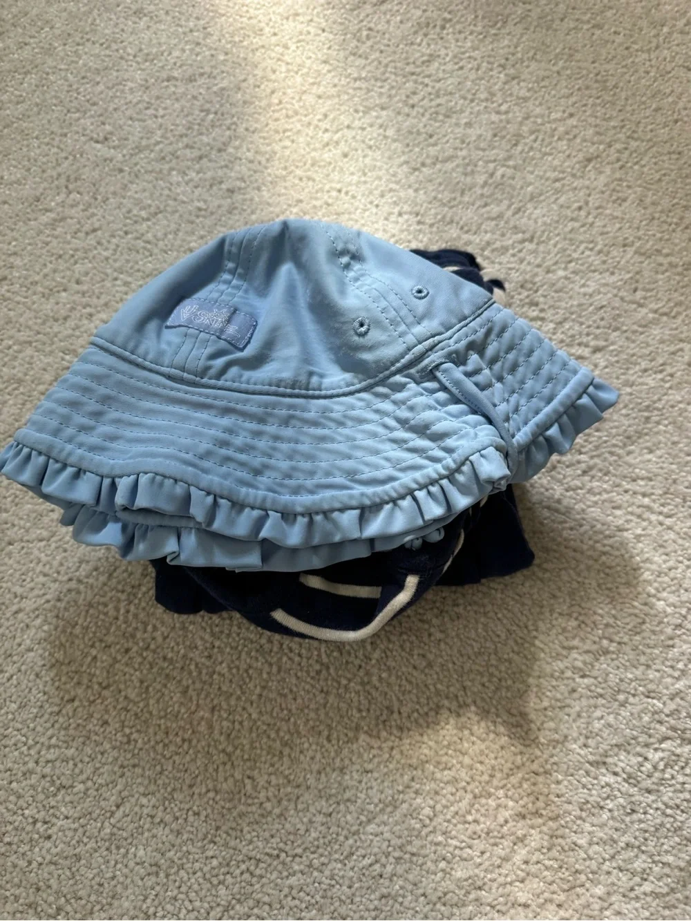 Hanna Andersson Navy & Cream Striped Baby Dress Set